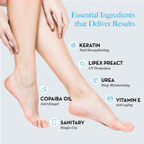 Bodipure All-In-1 Moisturizing Foot Mask | Keratin & Vitamin E Foot Mask for Dry Cracked Feet, Callus & Heel Softening | Easy-to-Use Pedicure Foot Repair | Chemical-free Feet Treatment | 50 Pairs