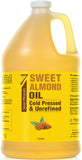 Seven Minerals, Pure Cold Pressed Sweet Almond Oil - 1 Gallon - Unrefined & 100% Natural For Skin & Hair, with No Added Ingredients - Perfect Carrier Oil for Essential Oils