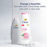 Dove Body Wash Renewing Peony and Rose Oil 4 Count for Renewed, Healthy-Looking Skin Gentle Skin Cleanser with 24hr Renewing MicroMoisture 20 oz