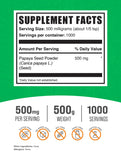 BulkSupplements.com Papaya Seed Powder - from Carica Papaya Seeds, Papaya Powder - Papaya Digestive Support, Gluten Free & Sugar Free, 500mg per Serving, 500g (1.1 lbs)