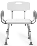 HOMLAND Shower Chair for Inside Shower with Arms, 500 lbs Heavy Duty Shower Seat for Bathtub, Height Adjustable Safety Bath Seat for Elderly, Adults, Handicap and Disabled