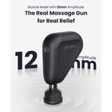 BOB AND BRAD Air 2 Mini Massage Gun 12MM Amplitude, Portable Deep Tissue Handheld Percussion Muscle Massage Gun with Type-C Charging for Muscle Pain Relief Recovery, Black, FSA and HSA Eligible