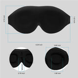 ALASKA BEAR Sleep Mask Women Men with Molded Eye Cups, Well-Contoured 3 D Extra-Plush Soft Memory Foam Blackout Eye Mask Zero Pressure on Eyelids & Eyelashes w Earplugs Set - Silent Night Stars