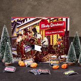 Man Crates Jerky Advent Calendar Featuring "Cow Caroler" Artwork – Includes 25 Festive Flavors of Beef Jerky – Delicious Flavors Like Orange Habanero, Rootbeer and More