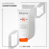 Kerastase Nutritive Lait Vital Hydrating Conditioner | Adds Moisture, Shine, and Nourishment | Smoothing and Softening Deep Conditioner | With Niacinamide | For Fine to Medium Dry Hair | 6.8 Fl Oz