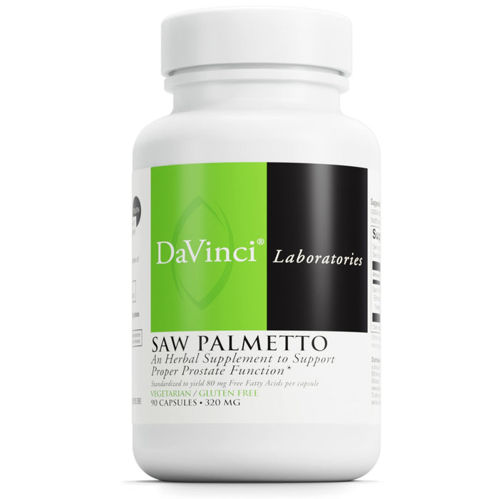 DAVINCI Labs Saw Palmetto - Dietary Supplement to Support Proper Prostate Health Function, Premenstrual Needs and Lactation* - with Saw Palmetto Berry Extract - Gluten-Free - 90 Vegetarian Capsules