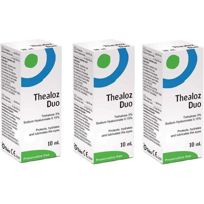 3 Pack Thealoz Duo 10ml for Dry Eyes,Contact Lens Friedly