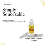 Bliss Kiss Simply Pure Dropper with Refillable Cuticle Squeeze Pen Kit (Crisp, Single Pen)