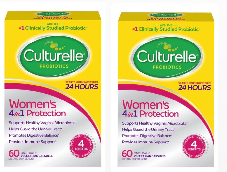 Culturelle Women’s Healthy Balance Daily Probiotics for Women - Supports Digestive, Vaginal and Immune Health, Occasional Diarrhea, Gas & Bloating - Non-GMO 60ct (2 -Pack) (2)