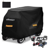 Upgraded Mobility Scooter Storage Cover,SRIMMIT Heavy Duty 420D Oxford Fabric Electric Scooter Cover, Waterproof,Anti-UV,Durable with Waterproof Strip,Reflective Strips,3 Buckles(L49"x 23"x 39"）