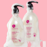 Luseta Glossy Pearl Shampoo and Conditioner Set Smooth & Moisturize, Fight Frizziness and Add Shine,Hydrating for Damaged Hair, Detangle,Nourish Strands,Paraben Free, Sulfate Free,16.9oz