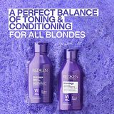 Redken Purple Shampoo with Violet Pigment, Blonde Hair Toner, Color Depositing Formula, 10.1 fl.oz.