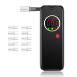 YYBNN Breathalyzer,Portable Breathalyzers for Alcohol with LCD Display,Professional-Grade Accuracy Alcohol Breathalyzer Tester with 10 Mouthpieces for Home or Party Use （Black） (Black)