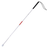 Mondo Medical Blind Cane Mobility Stick - 53in Reflective Red and White Cane with Marshmallow Ball Tip, Seeing and Sight Impaired Foldable Blind Walking Stick for Visually Impaired Men and Women