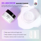 Saviland 3 Mins Instant Nail Repair Kit for Cracked Natural Nails: 60g Clear & White Dip Powder 21ml Nail Glue for Broken Nail Air Dry And Quick Fix for Home Salon Use