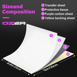 OZER 50 Sheets Tattoo Transfer Paper A4 Size, Thermal Copier Template Paper for Free Hand Thermal Copier Template Paper for Tattoo Artist