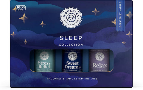 Woolzies Sleep Collection Essential Oil Blend Set | Incl. Sweet Dreams, Relax, & Stress Free Oils |