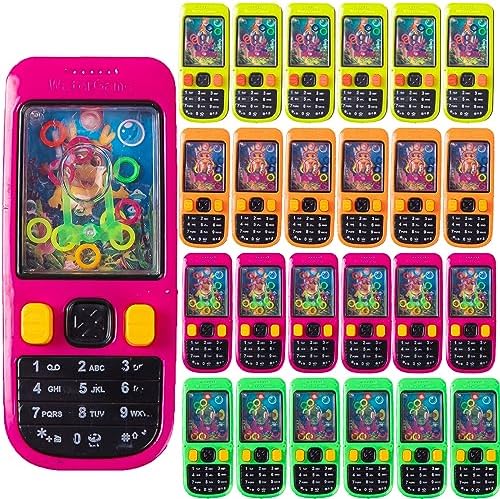 24 Pack Handheld Water Ring Games for Kids Party Favors Goodie Bags Stuffers Return Gifts for Kids Birthday Classroom Prize Box Back to School Valentines Day Gift