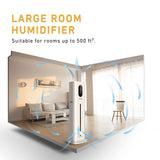 Humidifiers for Bedroom Large Room, AILINKE 2.1Gal/8L Humidifiers for Home Large Ultrasonic Top Fill Humidifier with 3 Speed Humidistat for Baby Kids Adults Yoga Sleep