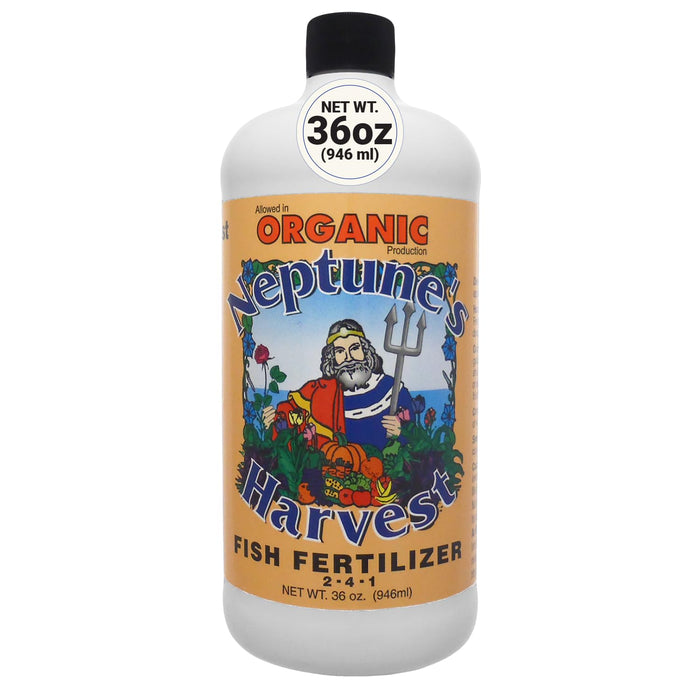 Neptune's Harvest Fish Fertilizer (2-4-1) - Organic Liquid Plant Fertilizer - Fish Hydrolysate for Vegetables, Flowers, Fruit, Trees, Grass - Indoor and Outdoor Plant Food (Quart)