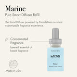 LAFCO New York Pura Smart Device Refill, Marine - Vial Delivers Up to 2 Weeks of Fragrance Life - Made in the USA