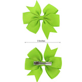 3 inch Pinwheel Hair Bow Clips For Girls (80Colorsx2)