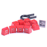 HUYUN Performance Gaming keycaps Replacement for Romer-G Switch Logitech G310 G413 G613 G810 K840 G910 Mechanical Keyboard (Red 11 Keys)