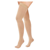 Thigh High Compression Stockings 20-30mmHg, Closed Toe Socks for Women & Men (Beige, 3X-Large)