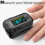 LPOW Fingertip Pulse Oximeter, Blood Oxygen Saturation Monitor (SpO2) with Pulse Rate, Perfusion Index with Alarm, OLED Display, Batteries and Lanyard Included