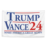 Donald Trump and J.D. Vance 2024 Make America Great Again 3x5 Flag | Trump Vance '24 Single-Side Flag Banner with Grommets on Side