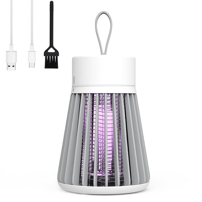 Bug Zapper Outdoor,Portable Mosquito Zapper Indoor Wireless,Rechargeable Fly Zapper with USB Electric Bug Zapper with Security Grid and Clean Brush,Fly Traps for Camping,Home,Backyard,Kitchen