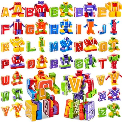 JOYIN Alphabet Robots Toys for Kids, ABC Learning Toys, Alphabots, Letters, Toddlers Education Toy, Carnival Prizes, Christmas Toys, Treasure Box and Prize for Classroom