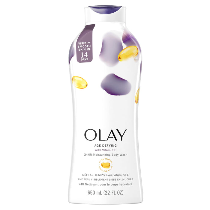 Olay Age Defying Body Wash with Vitamin E & B3 Complex, 22 Fl Oz (Pack of 4)