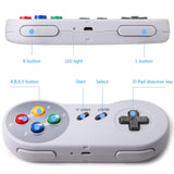 KIWITATA 2 Pack Wireless Controller for SNES Original Console, 2.4GHz Retro Rechargeable Remote Wireless Super Gamepad for SNES Nintendo Entertainment System Console-7 Pin Connector