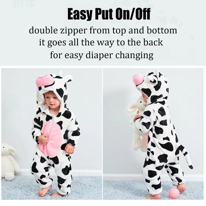 Baby Cow Costumes Unisex Toddler Outfit Halloween Dress Up Romper 6-12 Months