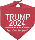 Trump 2024 Dog Bandana Reversible Triangle Bibs Pet Scarf