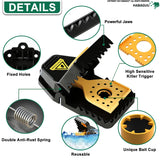 Large Rat Traps, Excellent Traps for Gophers, Mouse Traps Indoor Outdoor, Snap Traps That Work, Quick Effective Sanitary Safe, Snap Trap for Trapping Against Mouse, Chipmunk