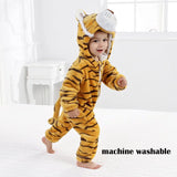 QIAONIUNIU Halloween Baby Tiger Costumes Toddler Outfit Infants Cosplay Romper 24-30 Months