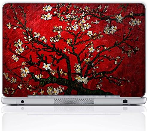 Meffort Inc 15 15.6 Inch Laptop Notebook Skin Sticker Cover Art Decal (Free Wrist pad) - Van Gogh Cherry Blossom