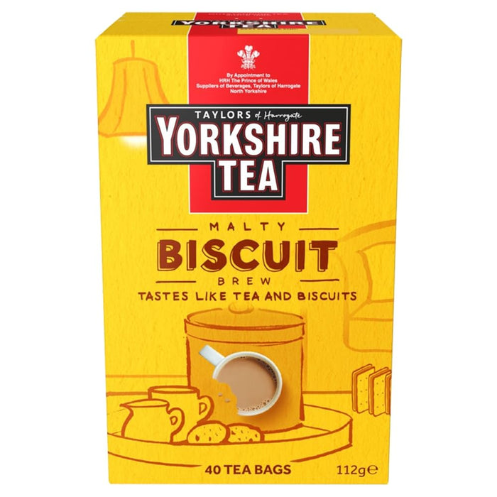 YORKSHIRE TEA Taylors of Harrogate Biscuit Brew Yorkshire 40 Tea Bags, 112 g