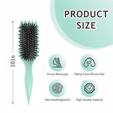 Curl Defining Brush, Curly Hair Brush Curl Brush for Curly Hair, Curl with Prongs Define Styling Brush, Shaping and Defining Curls For Women Men Less Pulling and Curl Separation (Green)