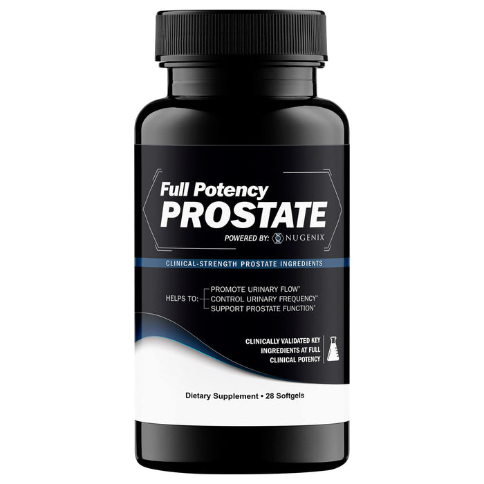 Nugenix Full Potency Prostate Supplement for Men - Clinical-Strength Ingredients, Saw Palmetto, Helps to Increase Urinary Flow, Control Frequency, and Support Prostate Function, 28 Capsules