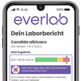 EVERLAB Candida Test – Candida albicans & weitere Pilze schnell & einfach zuhause testen | Stuhltest inkl. Zungenabstrich | Selbsttest für Zuhause