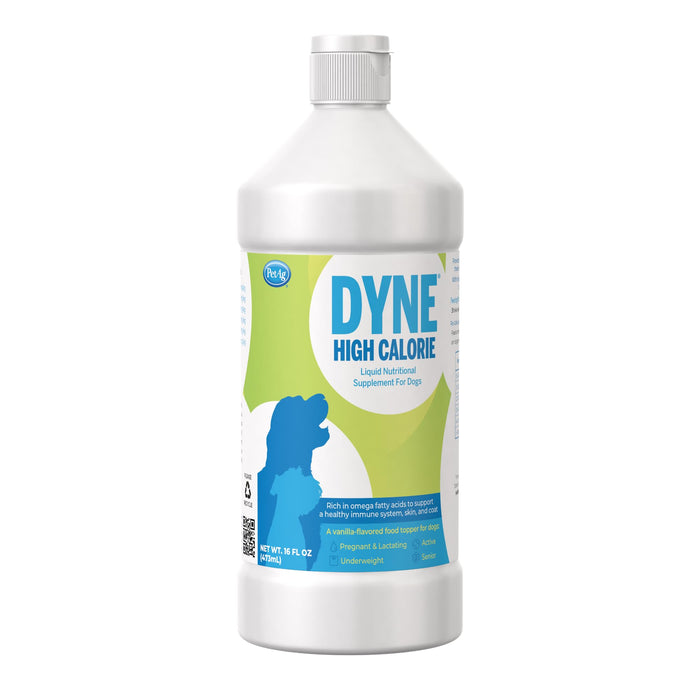 Pet-Ag Dyne High Calorie Liquid Nutritional Supplement for Dogs & Puppies 8 Weeks and Older - 16 oz - Supports Performance and Endurance - Sweet Vanilla Flavor