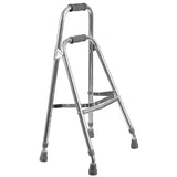 DMI Folding Hemi-Walker Provides Support, Aluminum, Silver, 30'- 35', FSA & HSA Eligible, Lightweight, Superior Support, Comfortable Hand Grips, Easy To Open And Close