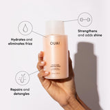 OUAI Thick Shampoo - Moisturizing Shampoo with Keratin, Marshmallow Root, Shea Butter & Avocado Oil for Thick Hair - Strengthens & Hydrates Strands - Paraben, Phthalate, Sulfate Free Shampoo - 10 oz