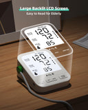 Blood Pressure Monitor for Home Use: AILE Blood Pressure Machine with Large LCD Backlit Screen - Large Comfort Blood Pressure Cuff Arm - 8.7"-16.5" Adjustable - 2 * 99 Records - Easy to Use