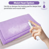 Comfheat USB Heating Pad for Car, 5V Portable Heated Travel Blanket Pads Heat Settings & Auto Shut Off, Moist & Dry Hot Therapy for Pain Relief Abdomen Cramps (16"x 12") (No Battery) - Purple