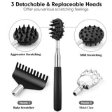 TUKUOS Telescoping Back Scratcher with 3Pcs Detachable Scratching Heads, Stocking Stuffers for Men Back Scratcher for Men/Women,Dual Sides/Paw/Rake Scratcher Christmas Gifts for Men Women