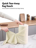 Fantasticlean Microfiber Cleaning Cloth Roll -75 Pack, Tear Away Towels, 12" x 12", Reusable Washable Rags (Beige)